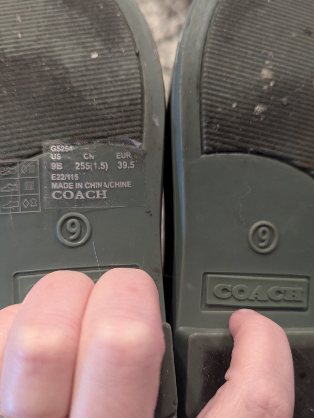 Coach Olive Green Chelsea Rain Ankle Boots - Picture 6 of 6